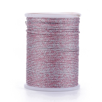 Polyester Metallic Thread, Plum, 1mm, about 7.65 yards(7m)/roll