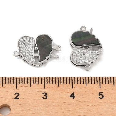 Brass Micro Pave Clear Cubic Zirconia Connector Charms(KK-P260-19P-01)-3