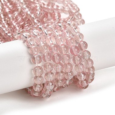 6mm Pink Round Drawbench Glass Beads