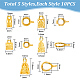 50Pcs 5 Style Rack Plating Alloy Tube Bails(FIND-HY0003-37)-2
