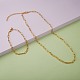 Brass Paperclip Chains Necklaces & Bracelets Sets(sgSJEW-PH01378-03)-3