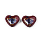 Flower Printed Opaque Acrylic Heart Beads(SACR-S305-28-L01)-2