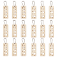 Rectangle Wooden Knitting Needle Gauge Pendants(WOOD-NB0002-39)-1