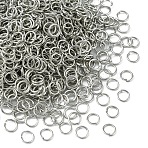 Iron Open Jump Rings, Round, Platinum, 21 Gauge, 5x0.7mm, Inner Diameter: 3.6mm, 1000pcs/50g.(IFIN-YW0001-41P)