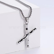 3Pcs Stainless Steel Textured Letter Pendants, Without Chain, Letter X(LW4134-24)