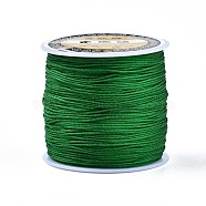 Nylon Thread, Chinese Knotting Cord, Green, 0.8mm, about 109.36 yards(100m)/roll(NWIR-Q008A-233)