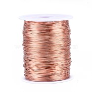 Bare Round Copper Wire, Raw Copper Wire, Copper Jewelry Craft Wire, Original Color, 22 Gauge, 0.6mm, about 1279.52 Feet(390m)/1000g(CWIR-S003-0.6mm-14)