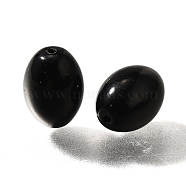 K9 Glass, Imitation Austrian Crystal Beads, Oval, Faceted, Black, 11x8mm, Hole: 1.8mm(GLAA-R003-01D)