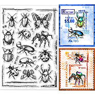 PVC Stamps, for DIY Scrapbooking, Photo Album Decorative, Cards Making, Stamp Sheets, Film Frame, Insects, 21x14.8x0.3cm(DIY-WH0371-0193)