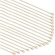 Brass Cable Chains Necklace Making, Golden, 23.6 inch(60cm), 20pcs/set(MAK-PH0004-15)