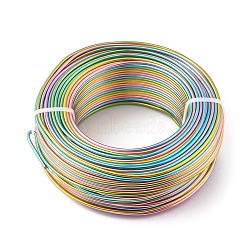 5 Segment colors Round Aluminum Craft Wire, for Beading Jewelry Craft Making, Colorful, 12 Gauge, 2mm, about 190.28 Feet(58m)/roll(AW-E002-2mm-A-11)