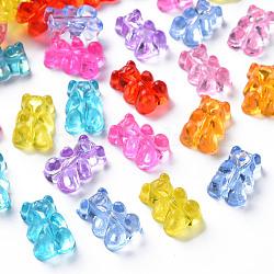 Transparent Acrylic Beads, Bear, Mixed Color, 16x10.5x7mm, Hole: 1.8mm, about 694pcs/500g(MACR-S373-52B)
