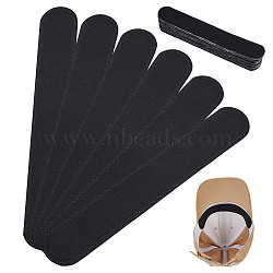 10Pcs Cloth Hat Sweat Liner, Hat Size Reducer Liner, Disposable Sweatband Liner, Worksuit Collar Protector, Black, 235x37x1mm(FIND-WH0148-272A)