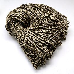 7 Inner Cores Polyester & Spandex Cord Ropes, for Rope Bracelets Making, Light Khaki, 4mm, about 109.36 yards(100m)/bundle, 420~500g/bundle(RCP-R006-105)