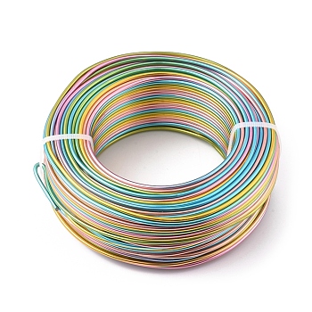 5 Segment colors Round Aluminum Craft Wire, for Beading Jewelry Craft Making, Colorful, 12 Gauge, 2mm, about 190.28 Feet(58m)/roll