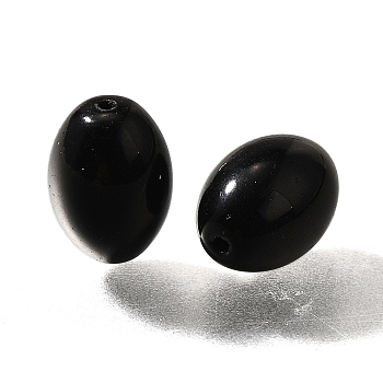 K9 Glass, Imitation Austrian Crystal Beads, Oval, Faceted, Black, 11x8mm, Hole: 1.8mm