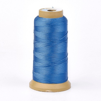 Polyester Thread, for Custom Woven Jewelry Making, Dodger Blue, 1.2mm, about 170m/roll