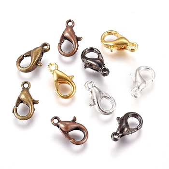 Zinc Alloy Lobster Claw Clasps, Parrot Trigger Clasps, Mixed Color, Mixed Color, 10x6mm, Hole: 1mm