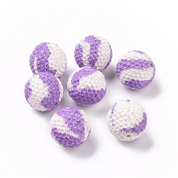 Polymer Clay Rhinestone Beads, Pave Disco Ball Beads, Round, Lilac, 16mm, Hole: 1.6mm