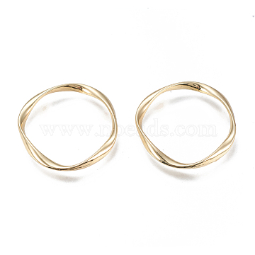 Alloy Linking Rings, Twisted Ring, Golden, 31~33x3mm, Inner Diameter: 27~28mm(X-PALLOY-M183-08G-RS)