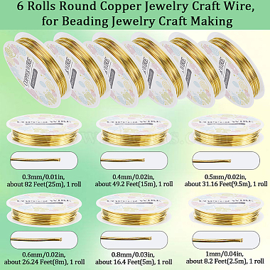 6 Rolls 6 Size Copper Jewelry Wire(CWIR-SC0001-03B)-2