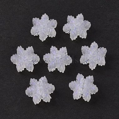 Clear Snowflake Acrylic Beads