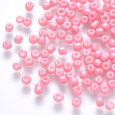 4mm Pink Round Glass Beads