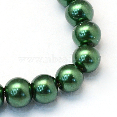 Baking Painted Pearlized Glass Pearl Round Bead Strands(HY-Q330-8mm-75)-2