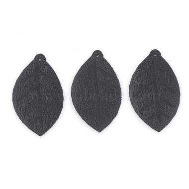 Black Leaf Imitation Leather Pendants