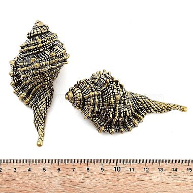 Brass Conch Figurines Statues for Home Desktop Feng Shui Ornament(DJEW-Z008-05AB)-3