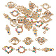 28Pcs 7 Styles Alloy Colorful Enamel Connector Charms(FIND-TA0002-46)-1