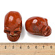 Halloween Natural Red Jasper Skull Figurines(DJEW-L021-01C)-3