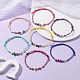 7Pcs Dyed Natural Turquoise Chips Braided Bead Bracelets(BJEW-JB09870)-5
