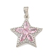 Star Rack Plating Brass Cubic Zirconia Pendants(KK-M291-10P)-1