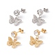 Crystal Rhinestone with Butterfly Dangle Stud Earrings(EJEW-E264-05)-1