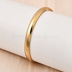 304 Stainless Steel Plain Bangles for Women Men, Ion Plating(IP), Long-Lasting Plated, Golden, Inner Diameter: 2.15 inch(5.45cm)(BJEW-Z167-01G-01)