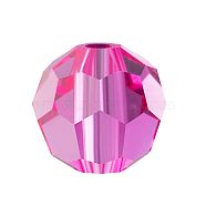 Preciosa&reg Crystal Beads, Czech Crystal, 451 19 602 Round, 70350 Fuchsia, 6mm, Hole: 1.2mm(X-PRC-BB6-70350)