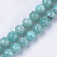Natural Amazonite Beads Strands, Grade A, Round, 6mm, Hole: 0.8mm, about 30~33pcs/strand, 7.4 inch(X-G-S333-6mm-022)
