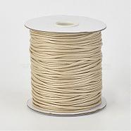 Eco-Friendly Korean Waxed Polyester Cord, BurlyWood, 0.5mm, about 169.51~174.98 Yards(155~160m)/Roll(YC-P002-0.5mm-1170)