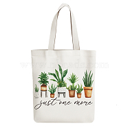 Canvas Women's Tote Bags, with Handle, Shoulder Bags for Shopping, Rectangle, 38x40cm(ABAG-WH0057-001)