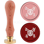 Brass Wax Seal Stamp with Handle, for DIY Scrapbooking, Animal Pattern, 3.5x1.18 inch(8.9x3cm)(AJEW-WH0184-0189)