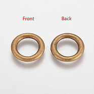 Alloy Linking Rings, Lead Free and Cadmium Free & Nickel Free, Donut, Antique Bronze, Size: about 14.5mm diameter, 2mm thick, hole: 10mm(EA499Y-NFAB)