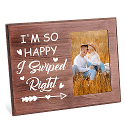 MDF Wood Photo Frames, for Tabletop Display Photo Frame, Rectangle, Word, 195x255x12mm(DIY-WH0231-073)