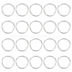 20Pcs 304 Stainless Steel Jump Rings, Round Ring, Stainless Steel Color, 9 Gauge, 36x3mm, Inner Diameter: 30mm(STAS-UN0034-12B)