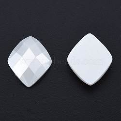ABS Plastic Imitation Pearl Cabochons, Rhombus, Creamy White, 21.5x17.5x5mm(KY-N015-24)