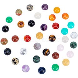 Natural & Synthetic Mixed Stone Cabochons, Half Round/Dome, 12x5mm, 34pcs/box(G-PH0034-34)