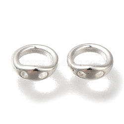 Brass Charms, Cadmium Free & Lead Free, Ring, 925 Sterling Silver Plated, 5.5x2mm, Hole: 3mm(KK-H502-05S)