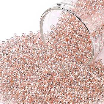 TOHO Round Seed Beads, Japanese Seed Beads, (631) Light Rosaline Transparent Luster, 11/0, 2.2mm, Hole: 0.8mm, about 1110pcs/10g