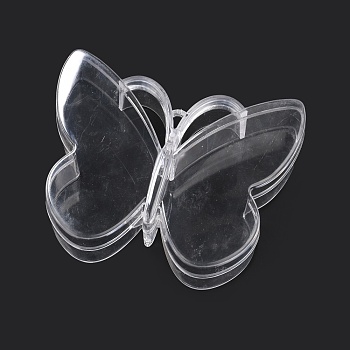 Plastic Bead Containers, Candy Treat Gift Box, for Wedding Party Packing Box, Butterfly, Clear, 9.3x12.75x3.4cm, Hole: 5.5x8.5mm