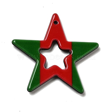 Dark Green Star Acrylic Pendants